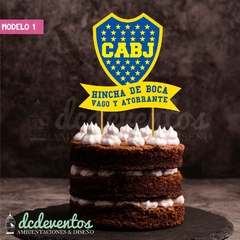 Adorno para torta Boca Juniors | Banderín de fútbol - comprar online