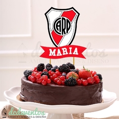 Banderín para torta River Plate | Topper adorno Millonarios - comprar online