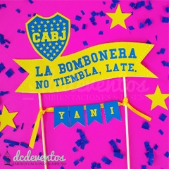 Adorno torta CABJ | Banderín de fútbol Boca Juniors