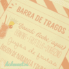 Lista de tragos personalizada 60x40cm
