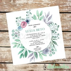 Invitación digital para casamientos | Flores - Modelo 5