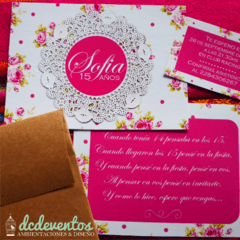 50 Invitaciónes Sofía - 10x14.5cm en internet