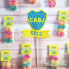KIT CANDY BAR FUTBOLERO: GOLOSINAS + ADORNO TORTA (ELEGÍ TU EQUIPO FAVORITO) - DCD Eventos® - Casamientos y fiestas temáticas