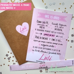 50 Invitaciones 15 años | Pack invitaciones y pulseras - comprar online