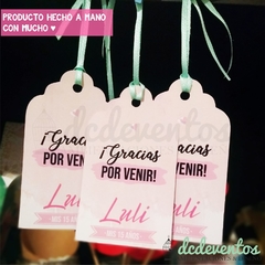 50 Mini tags tarjetas souvenirs gracias por venir - comprar online