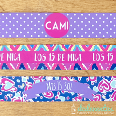 30 Pulseras autoadhesivas personalizadas (Pedilas con tu diseño favorito)