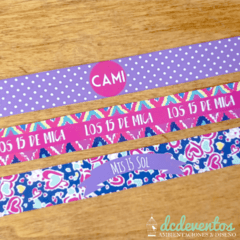 500 Pulseras autoadhesivas personalizadas egresos (Pedilas con tu diseño favorito) - DCD Eventos® - Casamientos y fiestas temáticas