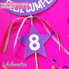 Combo Topper + Número para torta Arco Iris