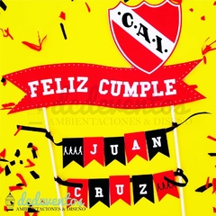 COMBO FANÁTICOS: BANDERÍN + ADORNO TORTA (TEMÁTICA A ELECCIÓN)