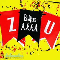 Banderín Feliz Cumple Temática The Beatles - comprar online