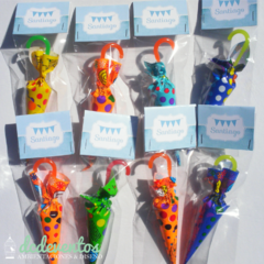 40 Bolsitas con paragüitas y cierre personalizado