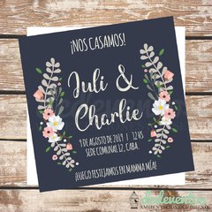 Invitación digital para casamientos | Flores - Modelo 14 - comprar online