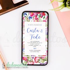 Invitación digital para casamientos | Flores - Modelo 18