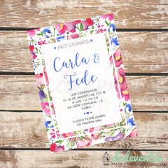 Invitación digital para casamientos | Flores - Modelo 18 - comprar online