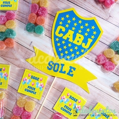 KIT CANDY BAR FUTBOLERO: GOLOSINAS + ADORNO TORTA (ELEGÍ TU EQUIPO FAVORITO)