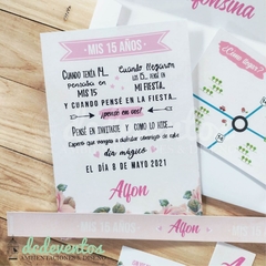 50 Invitaciones 15 años + 100 pulseras - tienda online