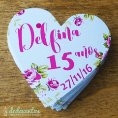 25 Stickers corazón