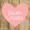 Cartel corazón para el auto de los novios en internet