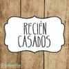 Cartel para el auto de los novios en internet