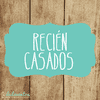 Cartel "Recién casados" para el auto de los novios en internet
