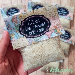 50 bolsitas personalizadas con arroz para casamientos (Pedilas con tu diseño favorito) - comprar online