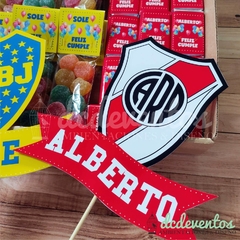 COMBO 2 KITS FUTBOLEROS: GOLOSINAS + ADORNOS PARA TORTA (ELEGÍ TU EQUIPO FAVORITO) - DCD Eventos® - Casamientos y fiestas temáticas