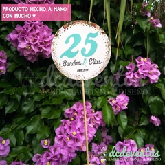 Números de mesa circulares [Pedilos con tu diseño favorito] - DCD Eventos® - Casamientos y fiestas temáticas