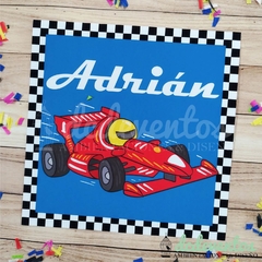 Cartel personalizado para cumpleaños temática autos