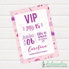 50 Invitaciones VIP PINK PARIS