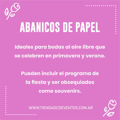 abanicos de papel para casamientos