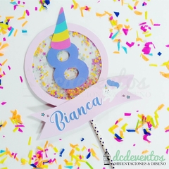 Imagen de COMBO CUMPLEAÑOS TEMÁTICA GATITO UNICORNIO (PEDILO CON TU DISEÑO FAVORITO)