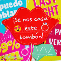 40 Carteles + 20 accesorios con frases para Photobooth - comprar online