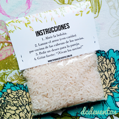 60 bolsitas Vivan los novios (con arroz) - (Pedilas con tu diseño favorito) - comprar online