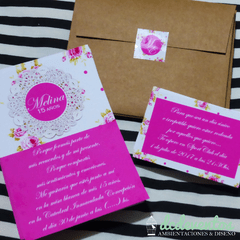 50 Invitaciones Melina (10 x 14.5cm) - tienda online