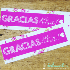 25 Tarjetas souvenir gracias por venir en internet
