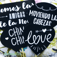 20 Carteles + 10 accesorios con frases para Photobooth - comprar online