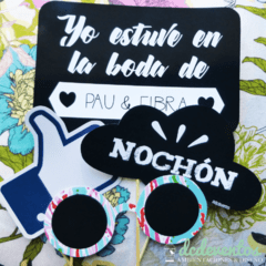 Imagen de 20 Carteles + 10 accesorios con frases para Photobooth