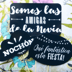 20 Carteles + 10 accesorios con frases para Photobooth - comprar online