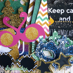Kit para Photobooth glitter glam 15 años