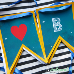 Banderín El Principito Bautismo - 1 añito - DCD Eventos® - Casamientos y fiestas temáticas