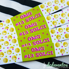 25 Pulseras autoadhesivas emojis (Pedilas con tu diseño favorito) - DCD Eventos® - Casamientos y fiestas temáticas