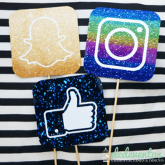 Kit para Photobooth glitter glam 15 años - comprar online