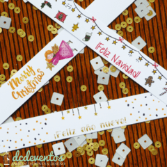 30 Pulseras personalizadas Navidad y Año nuevo (Pedilas con tu diseño favorito) - DCD Eventos® - Casamientos y fiestas temáticas