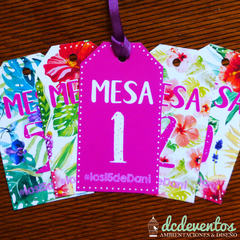 Números de mesa tropical [Pedilos con tu diseño favorito] en internet
