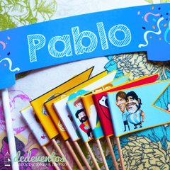 Banderín para torta 50 años + 6 banderitas - comprar online