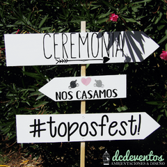 Flecha triple casamientos - DCD Eventos® - Casamientos y fiestas temáticas
