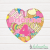 25 Stickers corazón infantil