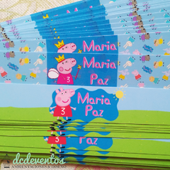 25 Pulseras personalizadas Peppa Pig