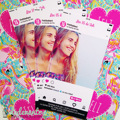 Imagen de 50 Invitaciones Instagram tropical