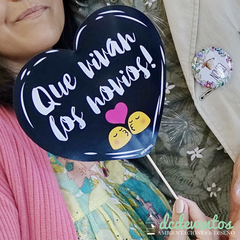Pack Selfies divertidas: Marco polaroid XL + carteles con frases + accesorios - DCD Eventos® - Casamientos y fiestas temáticas
